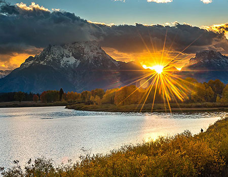 Sunset in Jackson Hole, Wyoming Sunset in Jackson Hole, Wyoming